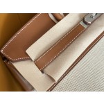 Bk35 saddle leather canvas silver buckle