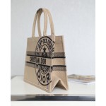 DIOR TOTE beige linen canvas