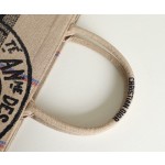 DIOR TOTE beige linen canvas