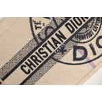 DIOR TOTE beige linen canvas