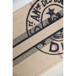 DIOR TOTE beige linen canvas