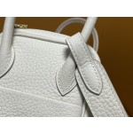 Mini Lindy milkshake white tc leather gold buckle