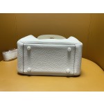 Mini Lindy milkshake white tc leather gold buckle