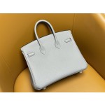 Birkin25 Glacier Blue Togo Leather Silver Buckle