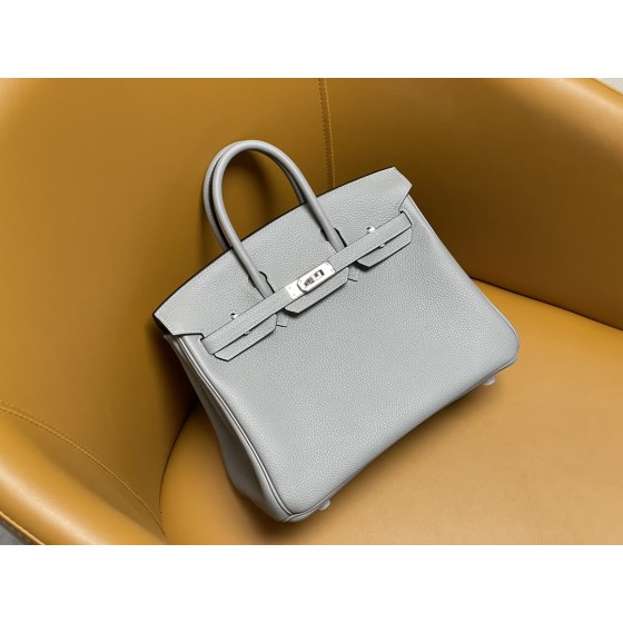 Birkin25 Glacier Blue Togo Leather Silver Buckle