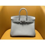 Birkin25 Glacier Blue Togo Leather Silver Buckle
