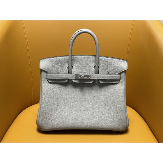 Birkin25 Glacier Blue Togo Leather Silver Buckle