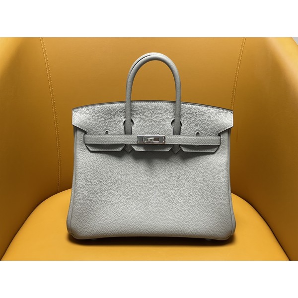 Birkin25 Glacier Blue Togo Leather Silver Buckle