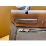 Herbag 31 inner seam gold brown with olive green silver buckle