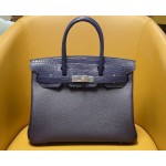 Bk30 touch Midnight Blue Togo with Indigo Mist Face America 🐊   Silver buckle