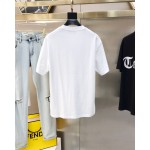 Philippe Plaine Men's Round Neck Short Sleeve T-shirt 3D Adhesive Letter Logo Skull Head