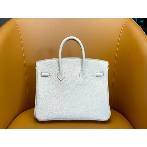 Birkin 25 Glacier White Togo Skin Rose Gold Buckle