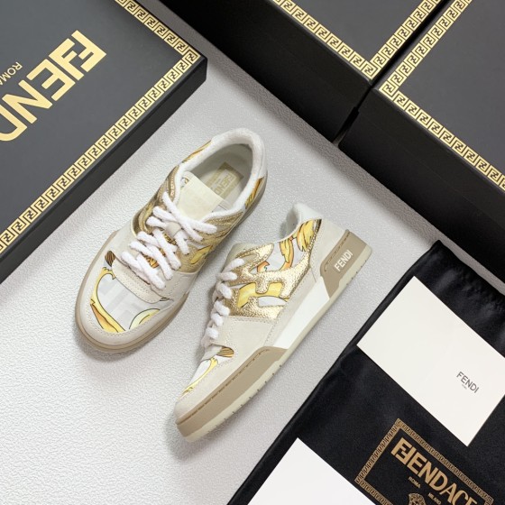 Fendi Versace collaborates on the new match capsule sneakers, casual sneakers for couples