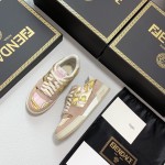 Fendi Versace collaborates on the new match capsule sneakers, casual sneakers for couples