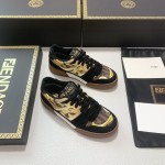 Fendi Versace collaborates on the new match capsule sneakers, casual sneakers for couples