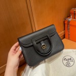 Halzan 25cm New tc Leather 89 Black Gold Buckle