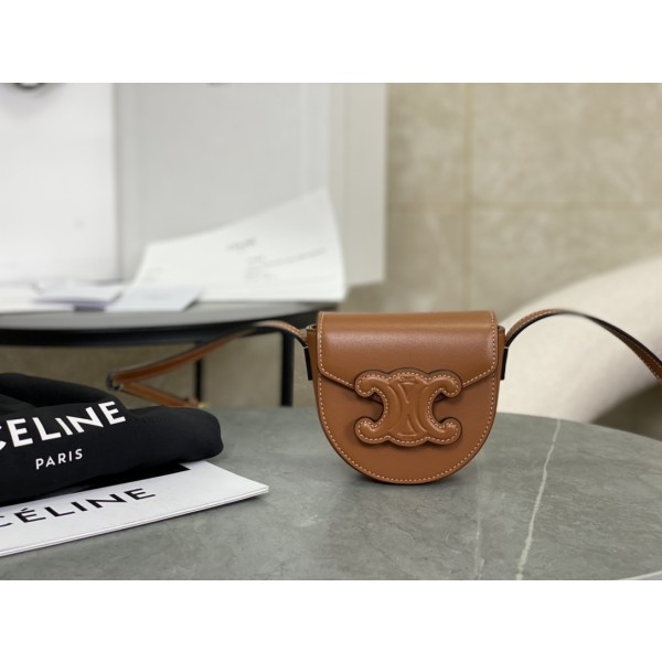CELINE Mini Embossed Saddle Bag Model: 10J303