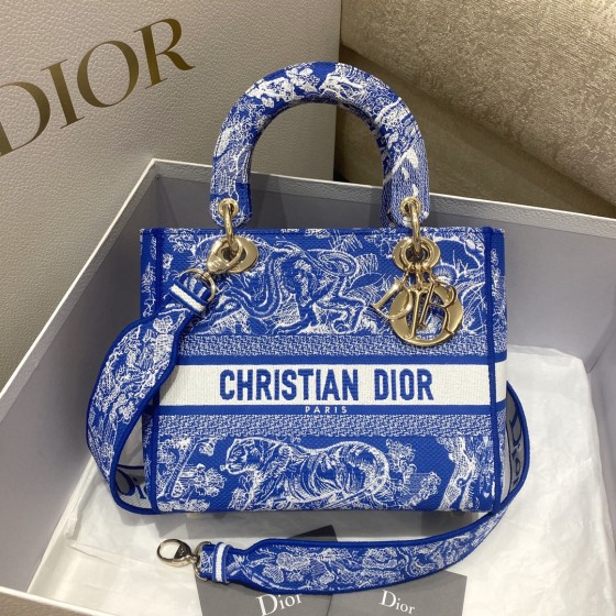 LADY DIOR new tiger embroidery fluorescent series