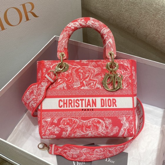 LADY DIOR new tiger embroidery fluorescent series