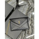 SAINT LAURENT Gaby Quilted Envelope Style Handbag Model Number: 685596