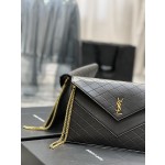 SAINT LAURENT Gaby Quilted Envelope Style Handbag Model Number: 685596