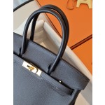 Bk30 black gold EPSOM leather inner seam