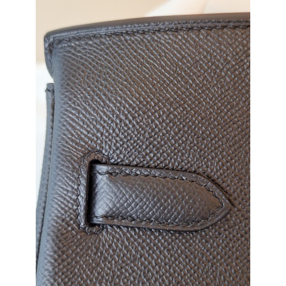 Bk30 black gold EPSOM leather inner seam