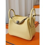 Mini Lindy chick yellow French Clemence leather all hand sewn