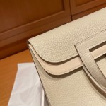 Halzan 25cm New stock tc leather 10 milkshake white gold buckle