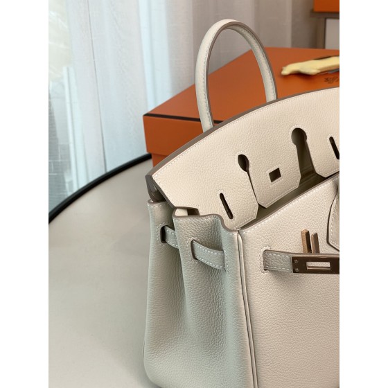 Birkin25 Milk Shake White Togo Rose Gold Button