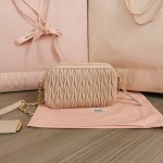 MIU MIU 5BP045 New Double Zip Camera Bag Handbag