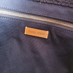 MIU MIU BG228: Imported Lafite Grass Woven Cotton Thread Woven Tote Bag