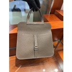 Halzan 25cm clemence leather 18 Etoupe grey elephant