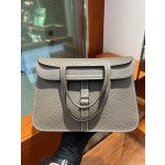 Halzan 25cm clemence leather 18 Etoupe grey elephant