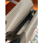 Halzan 25cm clemence leather 18 Etoupe grey elephant