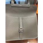 Halzan 25cm clemence leather 18 Etoupe grey elephant