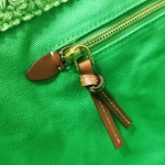 MIU MIU BG228: Imported Lafite Grass Woven Cotton Thread Woven Tote Bag