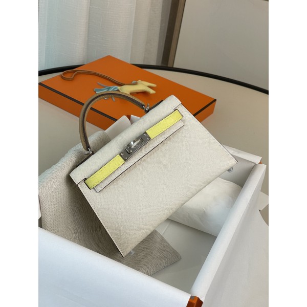 mini Kelly 2nd Generation Limited Edition Three Little Cute Milkshake White Chicken Yellow Sesame Color