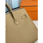 Birkin25 outer seam biscuit color EPSOM leather gold buckle