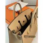 Birkin25 outer seam biscuit color EPSOM leather gold buckle