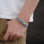 Crow Heart Skeleton Open Bracelet