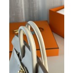 Birkin25 milk shake white togo leather gold buckle