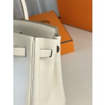 Birkin25 milk shake white togo leather gold buckle