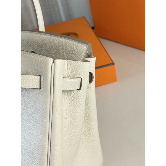Birkin25 milk shake white togo leather gold buckle