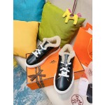 Hermes Couple Style Fury Kelly Button Casual Shoes