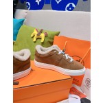 Hermes Couple Style Fury Kelly Button Casual Shoes