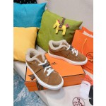 Hermes Couple Style Fury Kelly Button Casual Shoes