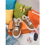 Hermes Couple Style Fury Kelly Button Casual Shoes