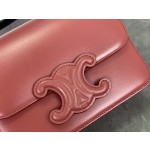 CELINE Embossed Small Carmine Red 𝗯𝗼𝘅 Model: 199223