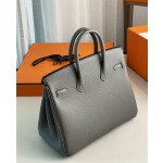 Birkin25 togo Pi Ji Yu Yun Grey Silver Buckle